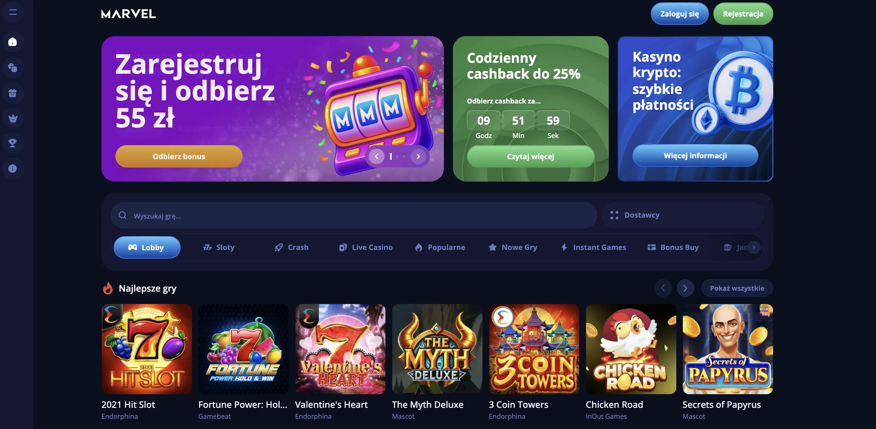 Korzyści z założenia konta w casino Marvel